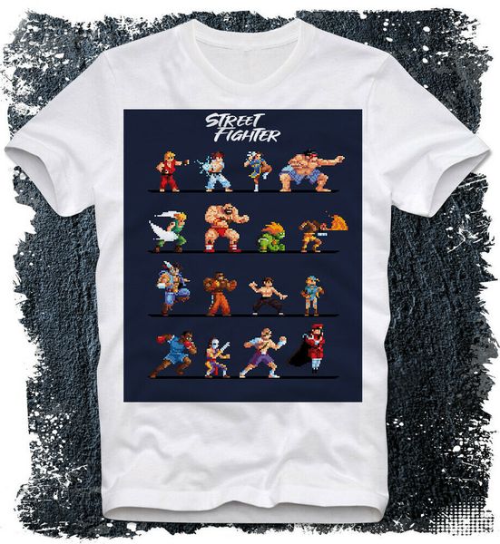 t-shirt street fighter ii the world warrior arcade classic retro vintage video, White;black
t-shirt street fighter ii the world warrior arcade classic retro vintage video, White;black