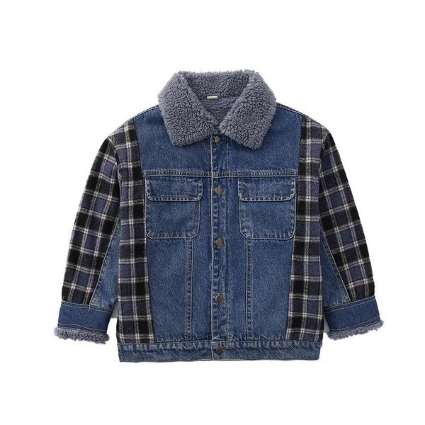 jackets lamb fur denim jcakets coats child winter warm outwear 2021 boy fashion jacket blue cotton padded, Blue;gray
jackets lamb fur denim jcakets coats child winter warm outwear 2021 boy fashion jacket blue cotton padded, Blue;gray