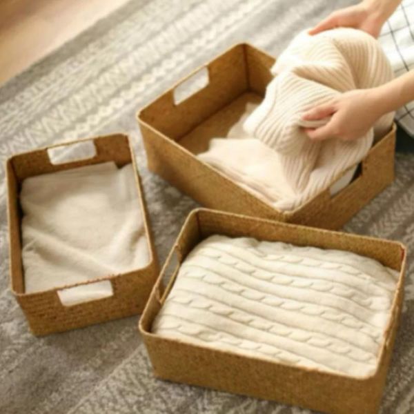 storage baskets rectangular boxes handmade wicker with handle home decor sundries container cosmetic organizer s/m/l
storage baskets rectangular boxes handmade wicker with handle home decor sundries container cosmetic organizer s/m/l