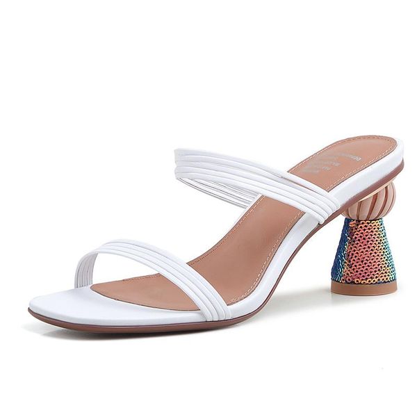 women chunky high heels sandals white thin strap slippers sequins summer slides shoes woman zapatillas pump, Black
women chunky high heels sandals white thin strap slippers sequins summer slides shoes woman zapatillas pump, Black