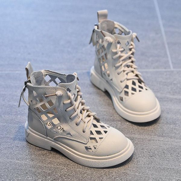 boots summer girls soft breathable comfortable short kids fashion hollow out genuine leather ankle shoes, Black;grey
boots summer girls soft breathable comfortable short kids fashion hollow out genuine leather ankle shoes, Black;grey