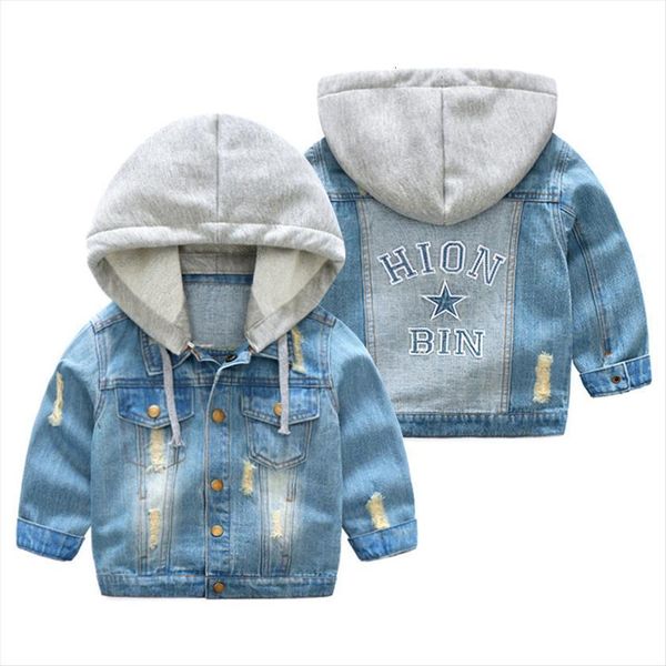 boys girls hole denim jackets spring autumn children outwear coat kids warm coats hooded fashion wholesale 2 6y, Blue;gray
boys girls hole denim jackets spring autumn children outwear coat kids warm coats hooded fashion wholesale 2 6y, Blue;gray