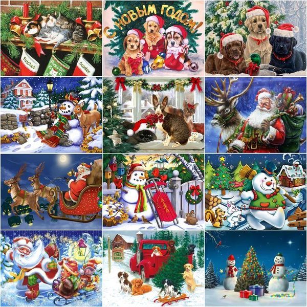 paintings gatyztory painting by number christmas animal drawing on canvas diy pictures santa claus winter hand painted home dec
paintings gatyztory painting by number christmas animal drawing on canvas diy pictures santa claus winter hand painted home dec