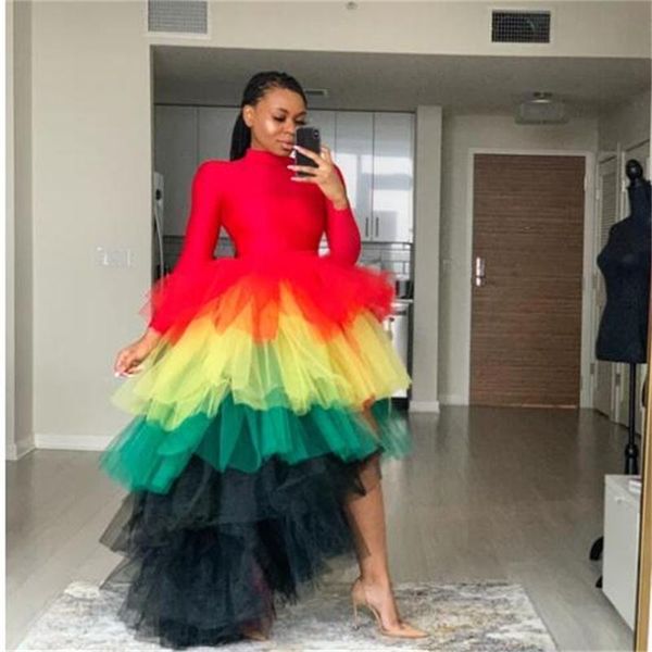 skirts multi color high low long tulle causal tiered female tutu skirt fashion ruffle asymmetrical rainbow faldas mujer, Black
skirts multi color high low long tulle causal tiered female tutu skirt fashion ruffle asymmetrical rainbow faldas mujer, Black