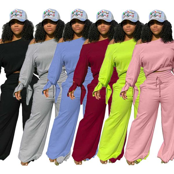 desinger women tracksuits 2 pieces set solid color off shoulder bat sleeve wide leg outfits fashion loose sportwear plus size, Gray 
desinger women tracksuits 2 pieces set solid color off shoulder bat sleeve wide leg outfits fashion loose sportwear plus size, Gray