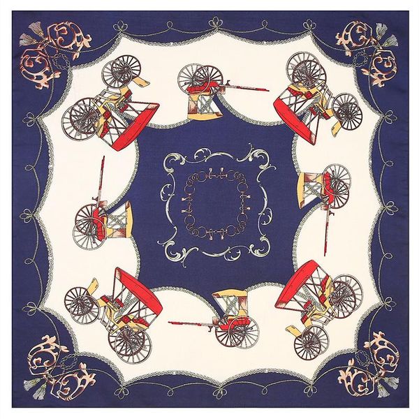 scarves pobing 100% silk scarf woman carriage chain print square luxury bandanas small hijab foulards lady tie headband 53x53cm, Blue;gray
scarves pobing 100% silk scarf woman carriage chain print square luxury bandanas small hijab foulards lady tie headband 53x53cm, Blue;gray