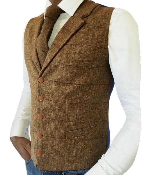 brown mens vests casual plaid vest men's suit wool herringbone tweed tailored collar wedding dress waistcoat, Black;white
brown mens vests casual plaid vest men's suit wool herringbone tweed tailored collar wedding dress waistcoat, Black;white