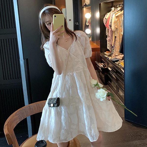 4754# maternity dress o neck plain color short sleeves easy matching loose stylish pregnant women mom dresses, White
4754# maternity dress o neck plain color short sleeves easy matching loose stylish pregnant women mom dresses, White