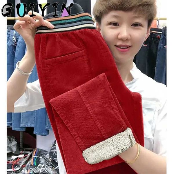 fashion lamb wool high waist loose elegant winter women pants quality plus velvet thickening harem casual pant 211007, Black;white
fashion lamb wool high waist loose elegant winter women pants quality plus velvet thickening harem casual pant 211007, Black;white