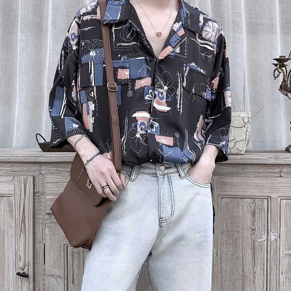 men's casual shirts summer dress fashion printed men streetwear korean loose short-sleeved mens flower -2xl 0eg5, White;black
men's casual shirts summer dress fashion printed men streetwear korean loose short-sleeved mens flower -2xl 0eg5, White;black