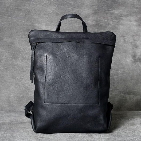 backpack casual minimalist soft genuine leather men's women's backpacks natural first layer cowhide outdoor travel black bagpack b
backpack casual minimalist soft genuine leather men's women's backpacks natural first layer cowhide outdoor travel black bagpack b