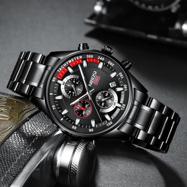 wristwatches nibosi quartz wristwatch sports chronograph date men's watch stainless steel black men relogio masculino 2375, Slivery;brown
wristwatches nibosi quartz wristwatch sports chronograph date men's watch stainless steel black men relogio masculino 2375, Slivery;brown