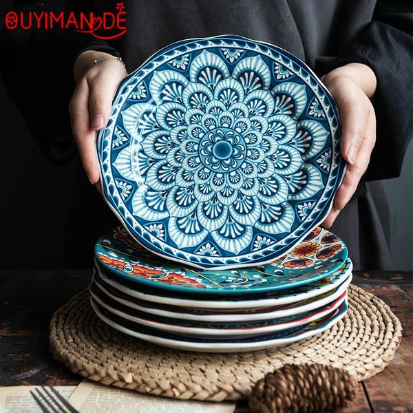 dishes & plates underglaze color ceramic steak western plate creative dinner home painted disc american art tableware
dishes & plates underglaze color ceramic steak western plate creative dinner home painted disc american art tableware