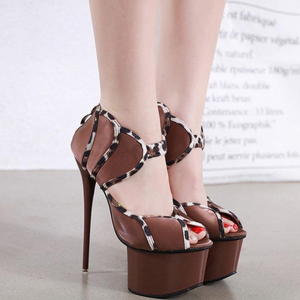 sandals 2021 women 16cm extreme high heels platform ladies pumps ankle strap stiletto woman shoes banquet wedding, Black
sandals 2021 women 16cm extreme high heels platform ladies pumps ankle strap stiletto woman shoes banquet wedding, Black