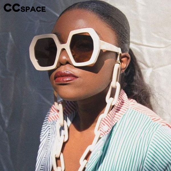 sunglasses 49117 oversized chain polygon men women fashion shades uv400 vintage glasses, White;black
sunglasses 49117 oversized chain polygon men women fashion shades uv400 vintage glasses, White;black