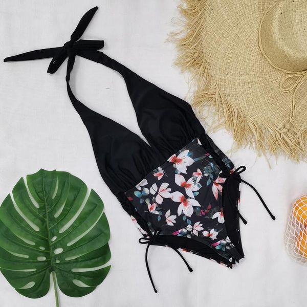 one-piece swimsuit women's solid color printing straps halter high waist swimwear suits
one-piece swimsuit women's solid color printing straps halter high waist swimwear suits