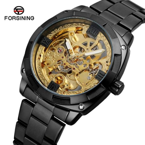 men's trendy steampunk automatic mechanical stainless steel gold bracelet watches for various occasions fsg8157m4 wristwatches, Slivery;brown
men's trendy steampunk automatic mechanical stainless steel gold bracelet watches for various occasions fsg8157m4 wristwatches, Slivery;brown