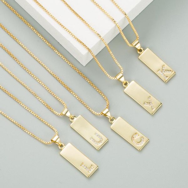 letter square pendant choker necklace women capital initial gold a-z alphabet zircon clavicle chain birthday jewelry chokers, Golden;silver
letter square pendant choker necklace women capital initial gold a-z alphabet zircon clavicle chain birthday jewelry chokers, Golden;silver