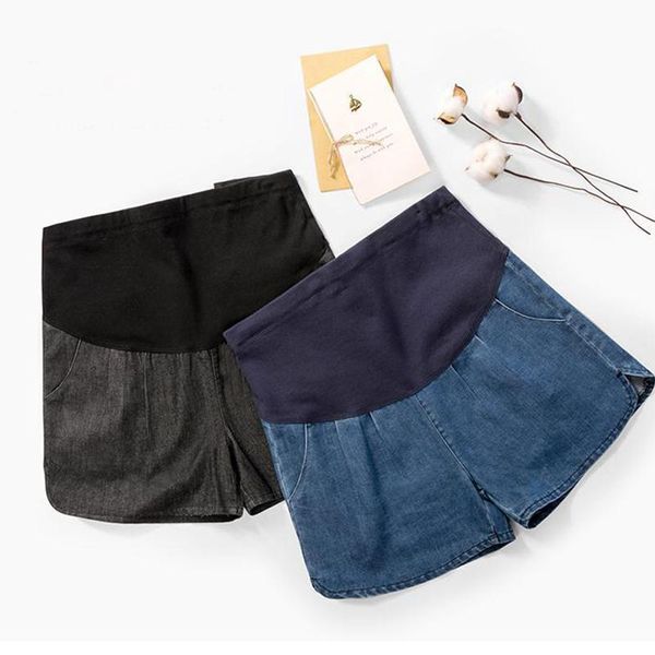 maternity bottoms pregnant women's denim shorts summer thin wide-leg pants casual loose belly cothes for pregnancy blue black trousers, White
maternity bottoms pregnant women's denim shorts summer thin wide-leg pants casual loose belly cothes for pregnancy blue black trousers, White