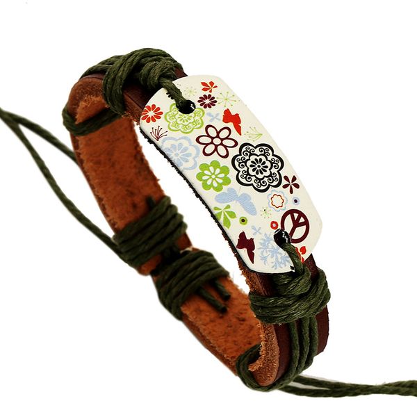 ethnic pretty flower cowhide adjustable women bracelets heat transfer flower braided genuine leather bangles party jewelry gifts, Golden;silver
ethnic pretty flower cowhide adjustable women bracelets heat transfer flower braided genuine leather bangles party jewelry gifts, Golden;silver