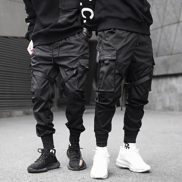 men's pants 2021 trousers tide brand overalls casual multi-pocket harajuku small feet fashion hip cool, Black
men's pants 2021 trousers tide brand overalls casual multi-pocket harajuku small feet fashion hip cool, Black
