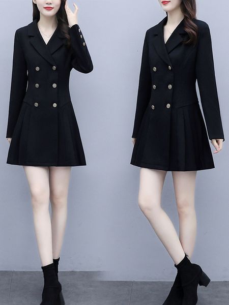 casual dresses dress black temperament pleated medium length windbreaker coat women's spring waist slim suit skirt od1b, Black;gray
casual dresses dress black temperament pleated medium length windbreaker coat women's spring waist slim suit skirt od1b, Black;gray