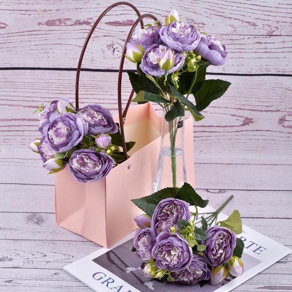 decorative flowers & wreaths 5heads artificial peony tea rose camellia silk fake flower flores for diy home garden wedding decoration
decorative flowers & wreaths 5heads artificial peony tea rose camellia silk fake flower flores for diy home garden wedding decoration