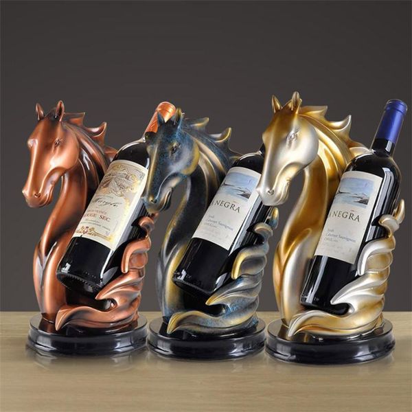 European Resin Abstract Horse Head Wine Bottle Holder Cabinet Ornament Creative Sculpture Rack Barware Decor Craft Tabletop Racks
European Resin Abstract Horse Head Wine Bottle Holder Cabinet Ornament Creative Sculpture Rack Barware Decor Craft Tabletop Racks
