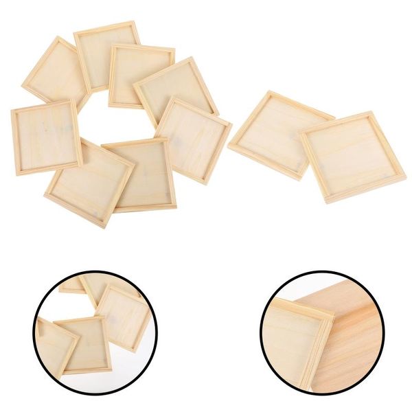 frames 10pcs diy blank wooden painting useful children drawing po holder