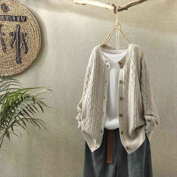 sweater jacket womens solid cardigan retro literary round neck long sleeve all-match casual knitted sweater autumn winter, White;black
sweater jacket womens solid cardigan retro literary round neck long sleeve all-match casual knitted sweater autumn winter, White;black