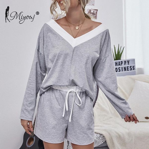 women's hoodies & sweatshirts miyouj solid color sweatshirt + sporting shorts deep v neck casual women clothes patchwork jogging pants, Black
women's hoodies & sweatshirts miyouj solid color sweatshirt + sporting shorts deep v neck casual women clothes patchwork jogging pants, Black