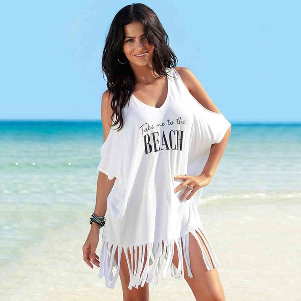 women's swimwear cotton beach dress loose letter print cover up women bikini tassel tunics holiday skirt summer ladies pcby, White;black
women's swimwear cotton beach dress loose letter print cover up women bikini tassel tunics holiday skirt summer ladies pcby, White;black