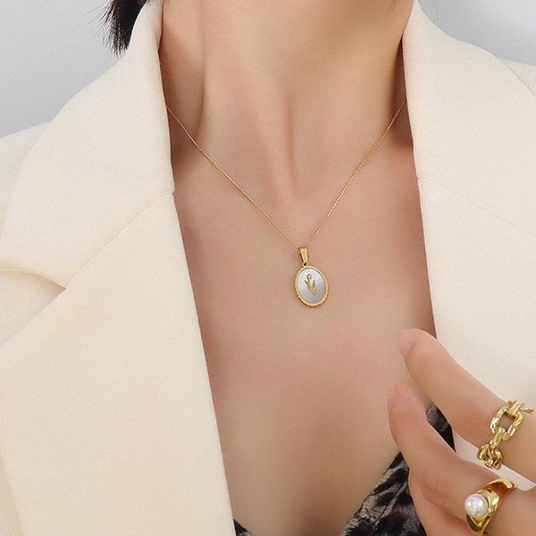 chains french vintage titanium steel plated with 18k gold ins jewelry tulip and white seashell necklace fashion accessories, Silver
chains french vintage titanium steel plated with 18k gold ins jewelry tulip and white seashell necklace fashion accessories, Silver