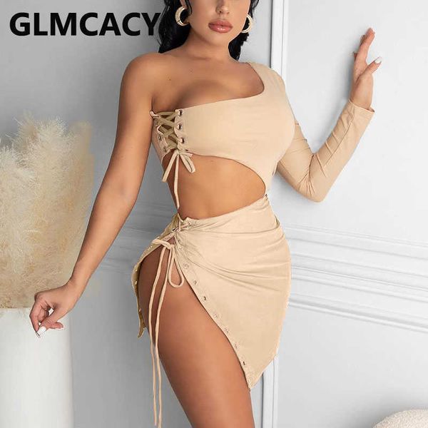 women two piece dress suits one shoulder skew neck crop & high slit bodycon skirt set 210702, White
women two piece dress suits one shoulder skew neck crop & high slit bodycon skirt set 210702, White