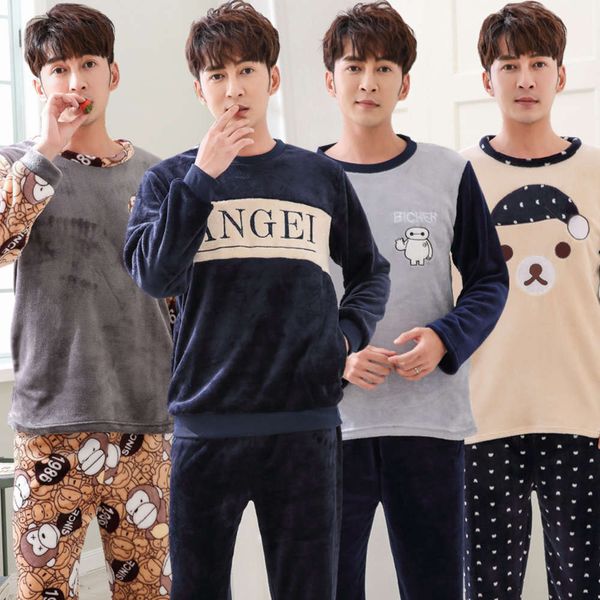 mouths winter long thick flanels pyjamas sets for men coral flowers nice cartoon night clothing pack pajamas homewear, Black;brown
mouths winter long thick flanels pyjamas sets for men coral flowers nice cartoon night clothing pack pajamas homewear, Black;brown