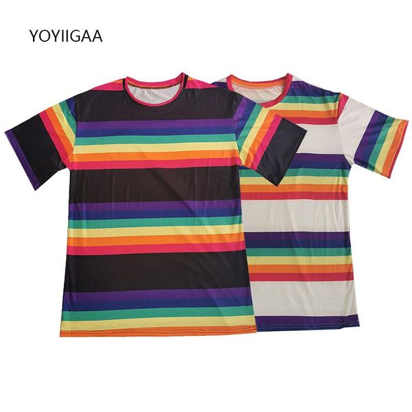 women's t-shirt rainbow striped women summer short sleeve female t shirt oversized tees o-neck casual ladies girls tshirt harajuku, White
women's t-shirt rainbow striped women summer short sleeve female t shirt oversized tees o-neck casual ladies girls tshirt harajuku, White