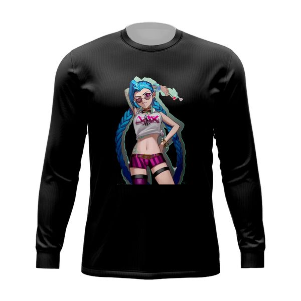 3D Printed Jinx T-shirt Lol Arcane Cool Top Street Party Wear Round Neck High-quality Design Long-sleeved Printed Daily Play Top, White;black
3D Printed Jinx T-shirt Lol Arcane Cool Top Street Party Wear Round Neck High-quality Design Long-sleeved Printed Daily Play Top, White;black