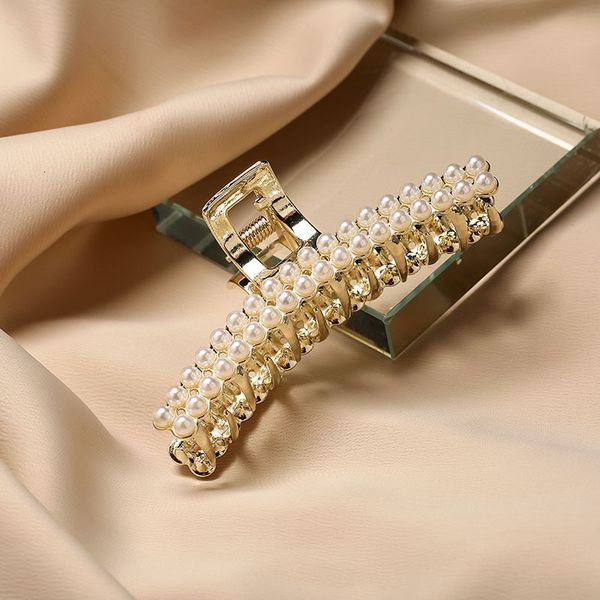 double row pearl versatile clip student temperament fairy simple online red live same hairpin, Golden;silver
double row pearl versatile clip student temperament fairy simple online red live same hairpin, Golden;silver