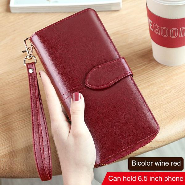 wallets genuine leather red women long purse female black holder organizer wallet woman clutch pink bags, Red;black
wallets genuine leather red women long purse female black holder organizer wallet woman clutch pink bags, Red;black