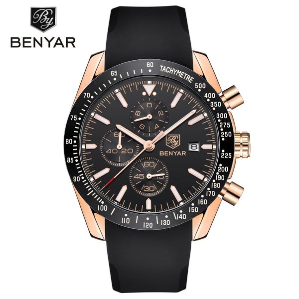 wristwatches benyar watch for men luxury silicone steel strap man quartz fashion chronograph sports military watches blue dial, Slivery;brown
wristwatches benyar watch for men luxury silicone steel strap man quartz fashion chronograph sports military watches blue dial, Slivery;brown