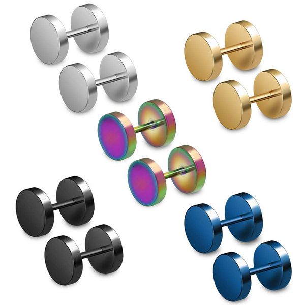 18k gold plated stainless steel dumbbell shape huggie earrings stud earring for men and women, Golden;silver
18k gold plated stainless steel dumbbell shape huggie earrings stud earring for men and women, Golden;silver