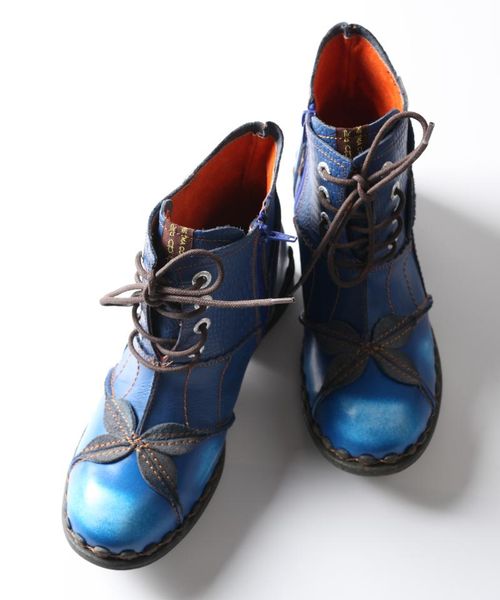 blue genuine leather appliques fashion women ankle boots, Black
blue genuine leather appliques fashion women ankle boots, Black