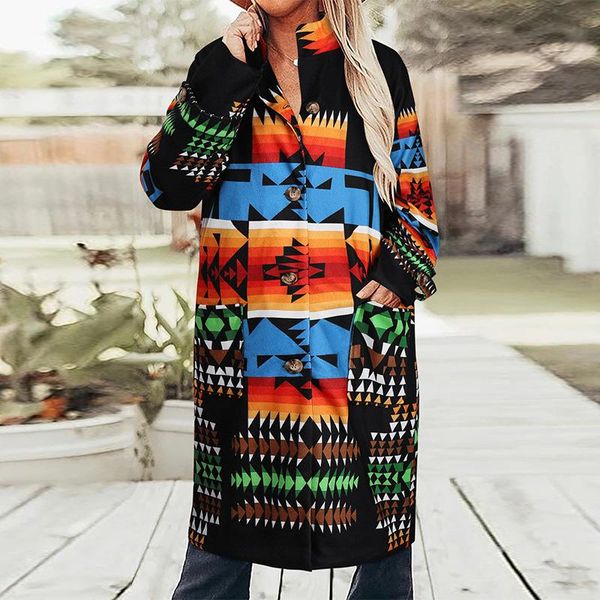 women's wool & blends elegant single breasted turn-down collar women casual loose print mid-length coats winter warm button long sleev, Black
women's wool & blends elegant single breasted turn-down collar women casual loose print mid-length coats winter warm button long sleev, Black
