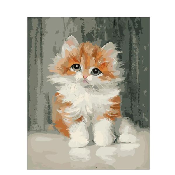 paintings diy painting by number kits oil on canvas cat numbers set with wooden frame
paintings diy painting by number kits oil on canvas cat numbers set with wooden frame