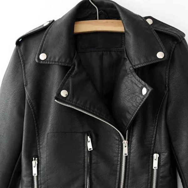 spring autumn with sashes pu faux leather jacket women zipper slim short biker jackets female outwear lady basic coat 201120, Black
spring autumn with sashes pu faux leather jacket women zipper slim short biker jackets female outwear lady basic coat 201120, Black