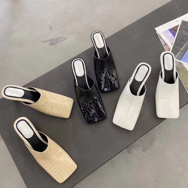slippers square toe women patent leather slip on thin high heels shallow mules shoes sandals slides fashion pumps f1li, Black
slippers square toe women patent leather slip on thin high heels shallow mules shoes sandals slides fashion pumps f1li, Black