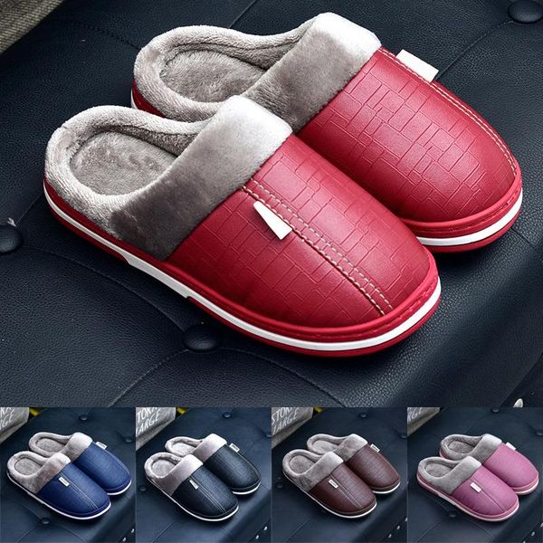 slippers pu leather winter indoor waterproof warm shoes men's fur women slipper home plush platform fluffy shoe, Black
slippers pu leather winter indoor waterproof warm shoes men's fur women slipper home plush platform fluffy shoe, Black