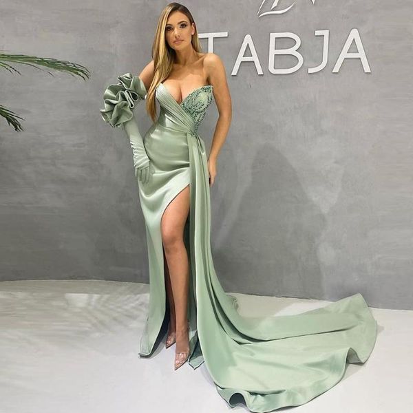 party dresses charming elegant mermaid evening strapless sleeveless high slit plus size women long formal prom gowns custom made, White;black
party dresses charming elegant mermaid evening strapless sleeveless high slit plus size women long formal prom gowns custom made, White;black