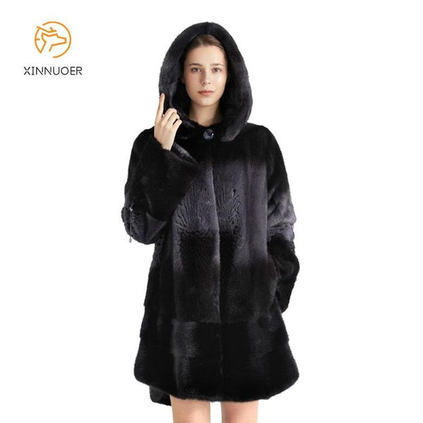 women's fur & faux mink coat ladies gray over-carved hooded dress can be customized and extended 6xl-7xl, Black
women's fur & faux mink coat ladies gray over-carved hooded dress can be customized and extended 6xl-7xl, Black