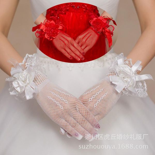 bridal gloves korea short lace finger wrist white wedding glove for woman with bow bride accessories
bridal gloves korea short lace finger wrist white wedding glove for woman with bow bride accessories